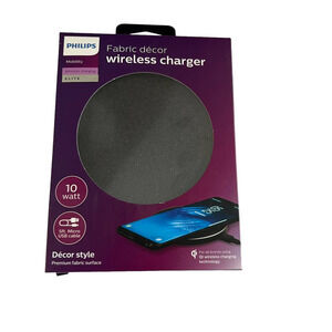 PHILIPS Round Fabric Wireless Phone Charger